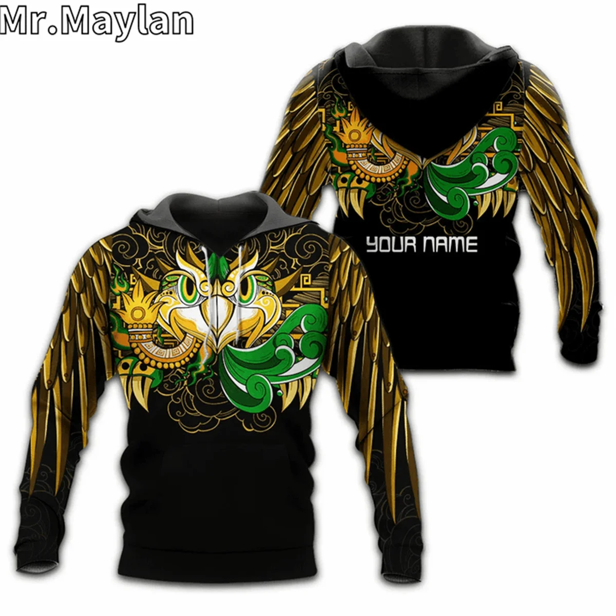 

DOUBLE HEADED EAGLES MAYA AZTEC MEXICAN Tattoo 3D Unisex Hoodie Men Sweatshirt Streetwear Zip Pullover Casual Jacket Tracksuits