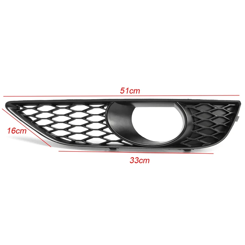 4Pcs Front Bumper Lower Upper Mesh Grille Fog Light Grill Bezel Cover for Audi Q7 S-Line N/S 2009-2014 4L0807697B