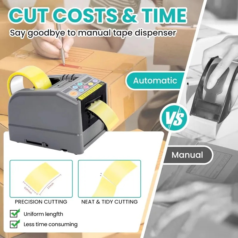 Manual Double Sided Tape Dispenser Packing Cutter Durable Adhesive Tape Cutting Equipment Suitable in Packaging Warehouse Office