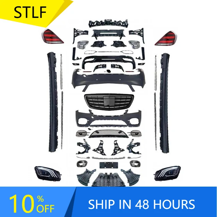 

STLFHigh qualityHigh Quality 2014-2017 W222 Upgrade 2020 AMGS S450 Body Kits Hood Bumper LED Headlight Tail Light BodyKit for Me