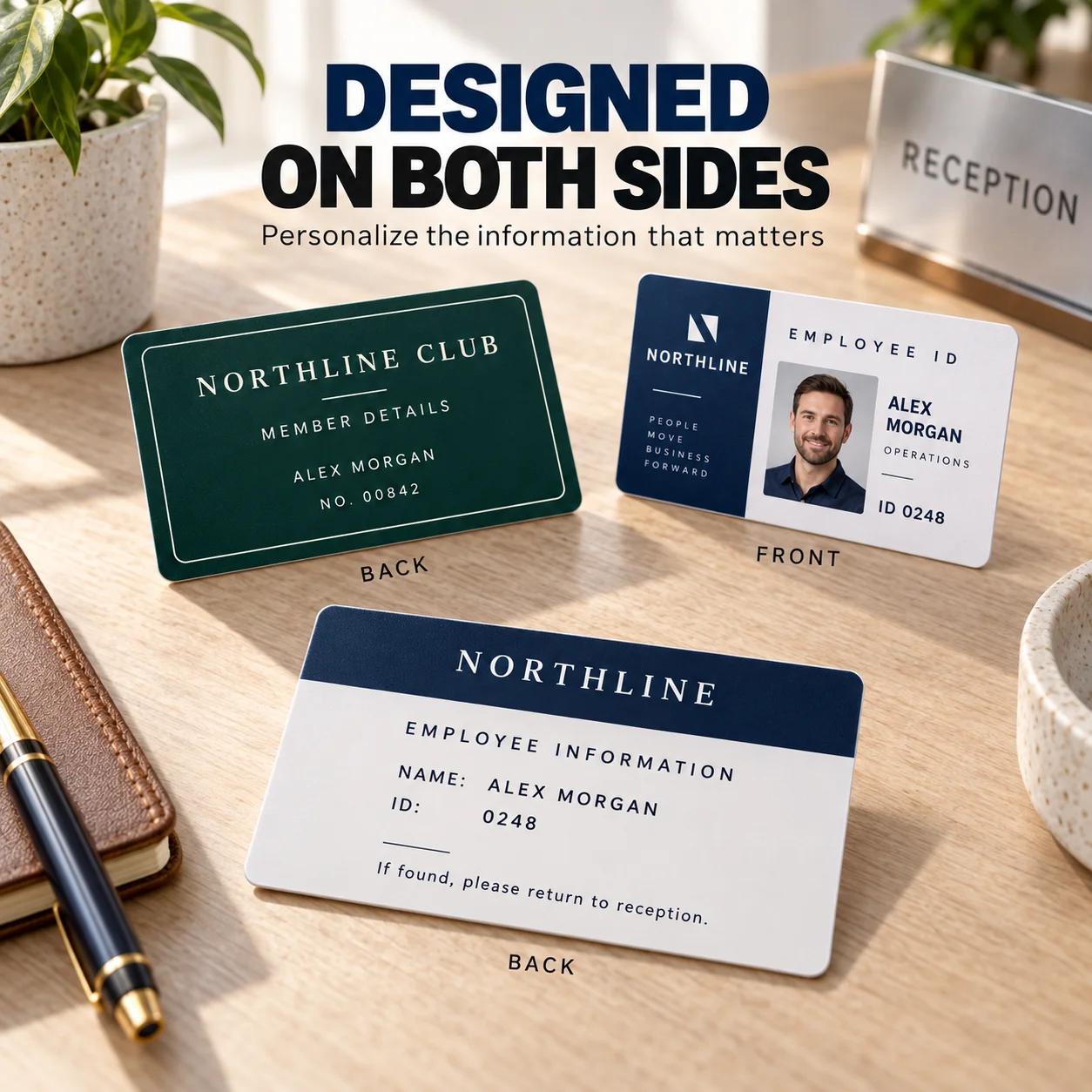 Custom Logo PVC Card Printing, Waterproof Glossy CR80 Cards for Business Use, VIP Memberships, Loyalty Programs and Employee IDs