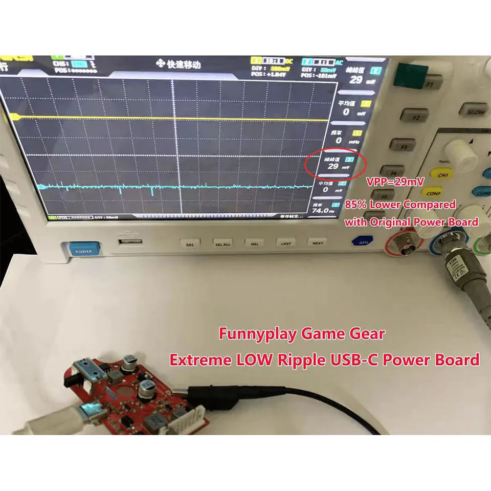 新しい V2.0 USB-C 電源ボード交換用 SEGA ゲームギア GG ゲーム