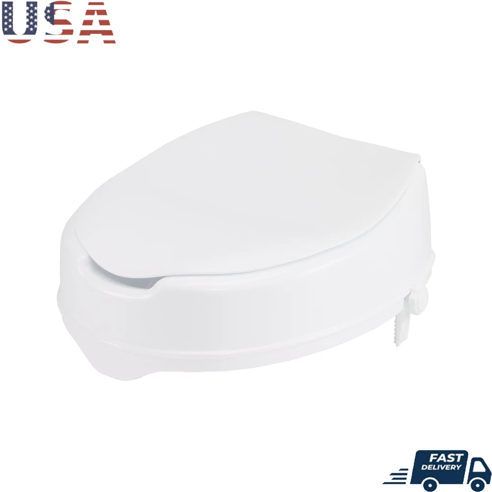 

Пластиковое приподнятое сиденье для унитаза с крышкой. Прочный замок. Установка без инструментов. Гигиенические вырезы. Подходит для большинства унитазов. Вместимость 400 фунтов.