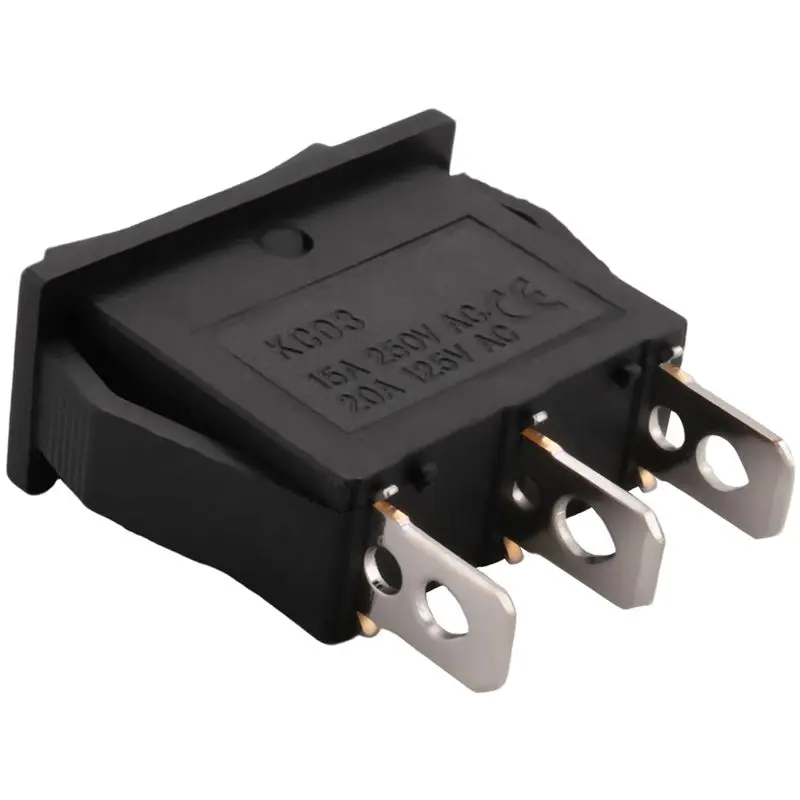 SQPP-20X AC15A/250V 20A/125V 3 Pin SPDT On-OFF-On 3 Position Snap Rocker Switch