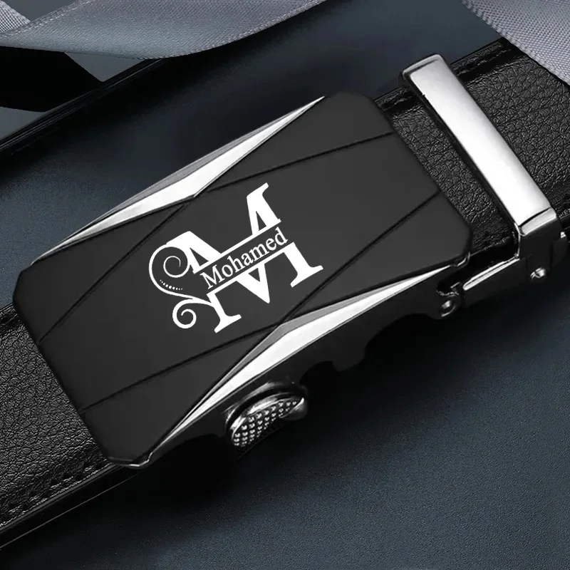 Personalisierter Herren-Gürtel mit automatischer Schnalle, große Größe 105–140 150 160 170 cm, personalisierter Bund, perfektes Geschenk zum Vatertag – Detail 5