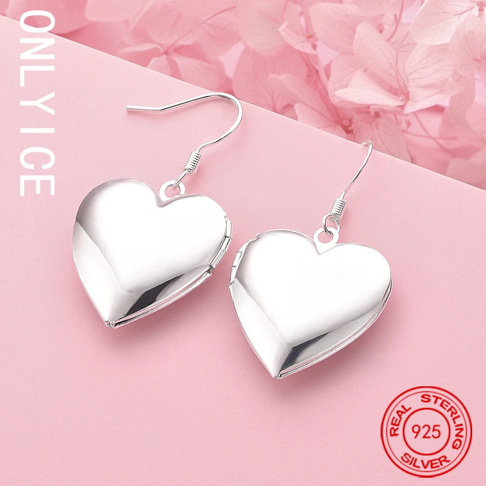 

925 Sterling Silver Hearts Earrings Drop Earrings For Women Anniversary Gift Popular Wild Fashion Romantic Jewelry