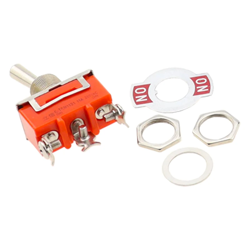 1PCS E-TEN1121 ON-ON Latching Toggle Rocker Switch 15A 250VAC SPDT 3 Terminal Pin