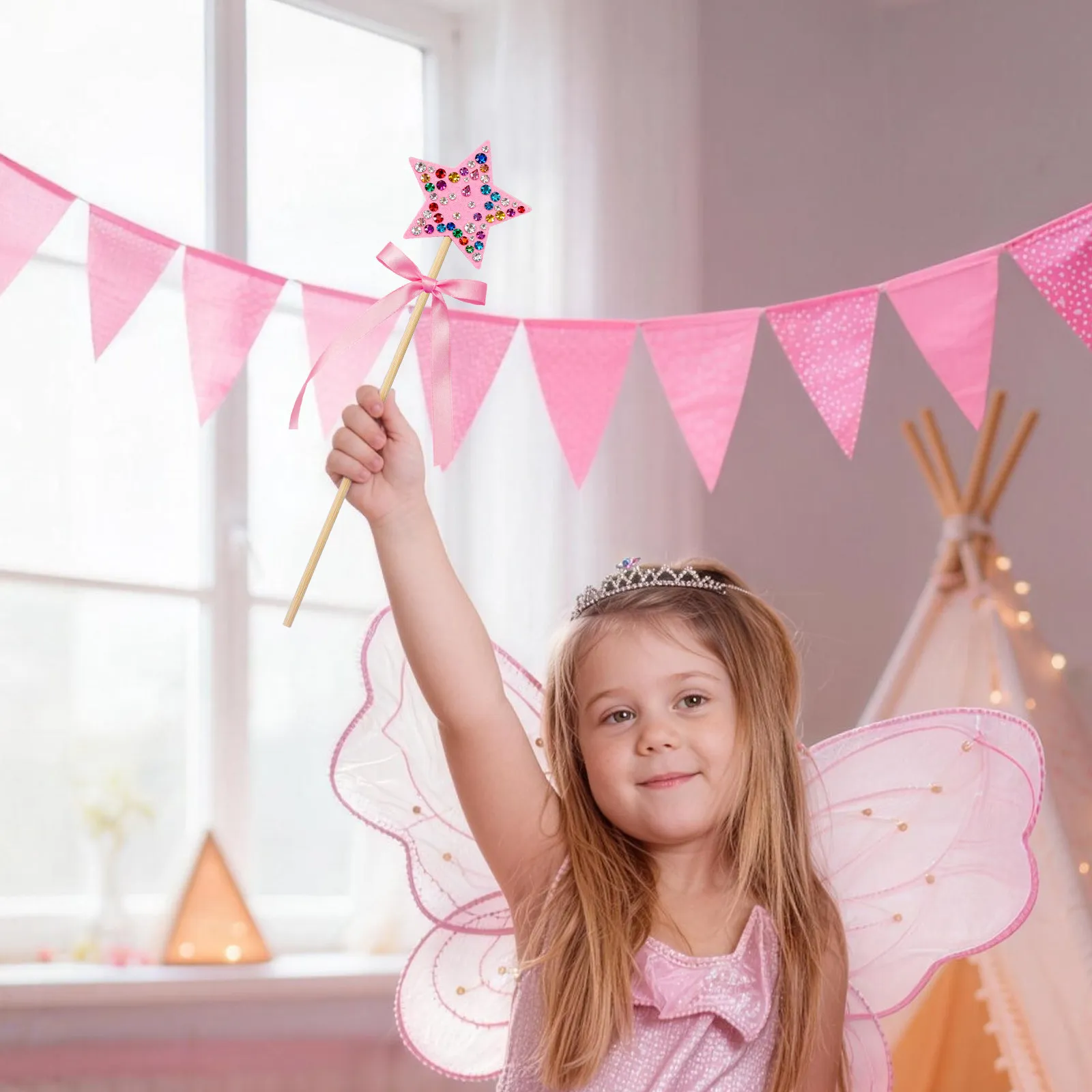 

Набор из 8 деревянных волшебных палочек для детей, в форме звезды, для росписи, творческого раскрашивания и граффити, подарочный набор для занятий