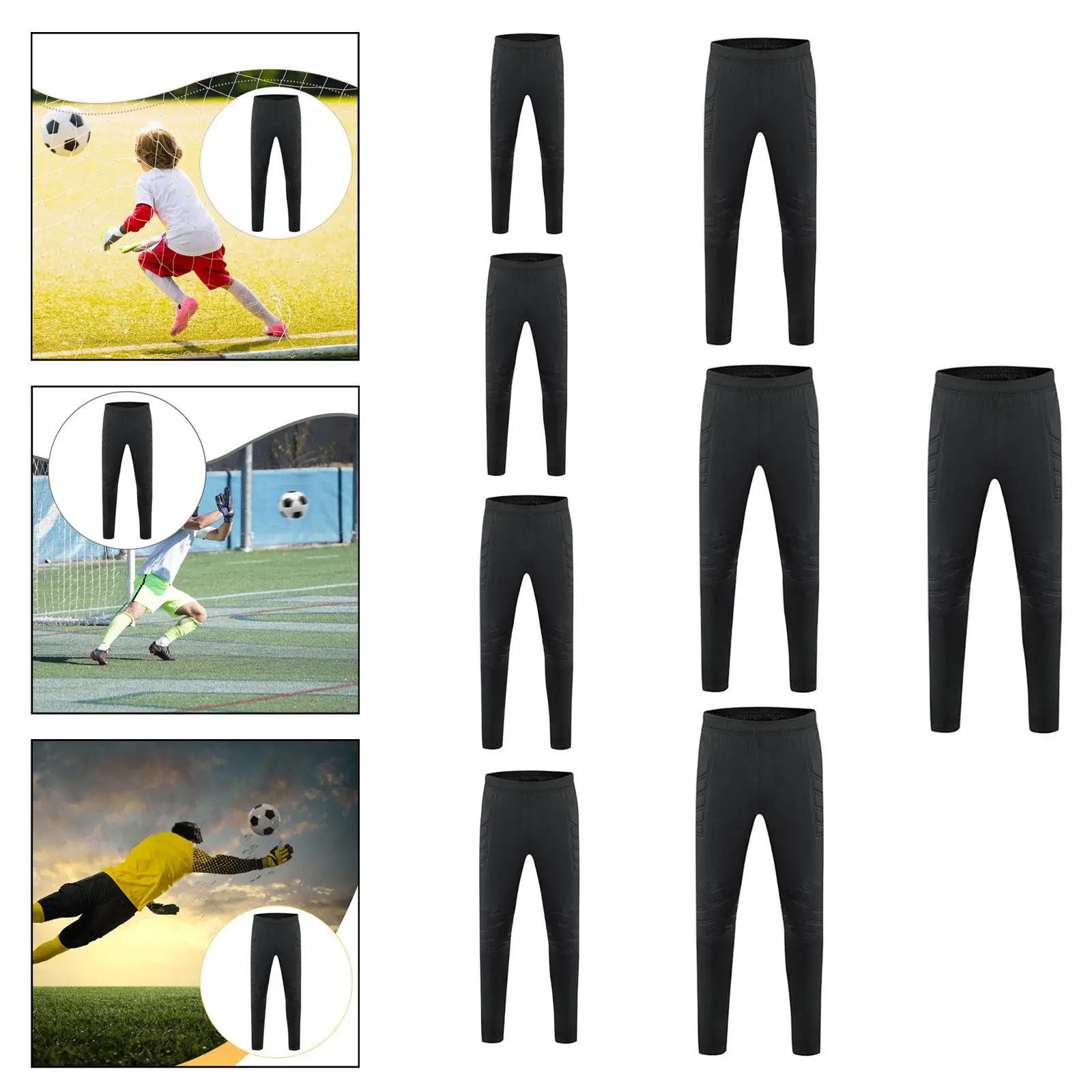

Многофункциональные футбольные воротарские брюки, профессиональные удобные защитные спортивные брюки из губки для любой погоды