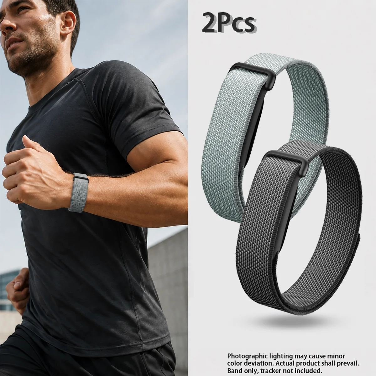 2/3PC Nylon Sports Bracelet Loop for Google Fitbit Air Bands Fitness Tracker Replacement Wristband for Google Fitbit Air Straps