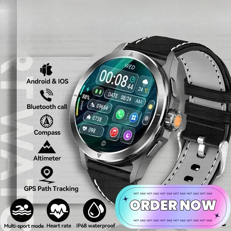 

Умные часы XIAOMI 2026 для мужчин, водонепроницаемые IP68, AMOLED-дисплей, для активного отдыха, GPS, компас, измерение пульса, NFC, Bluetooth-звонки