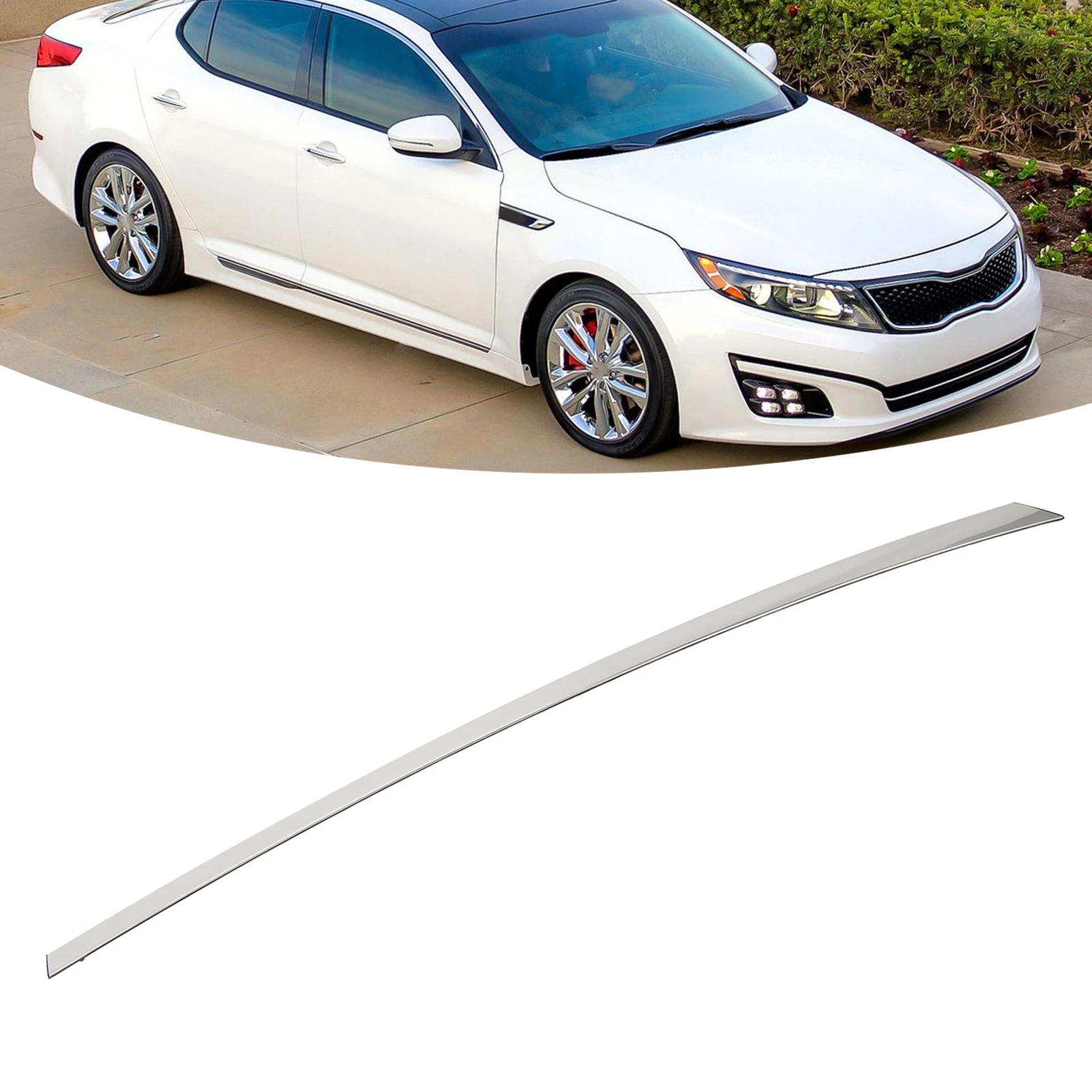 

Хромированная накладка задней левой двери Гладкая хромированная накладка на боковую дверь Прочная 83850 2T000 Простая установка для Optima 2011–2015 гг.