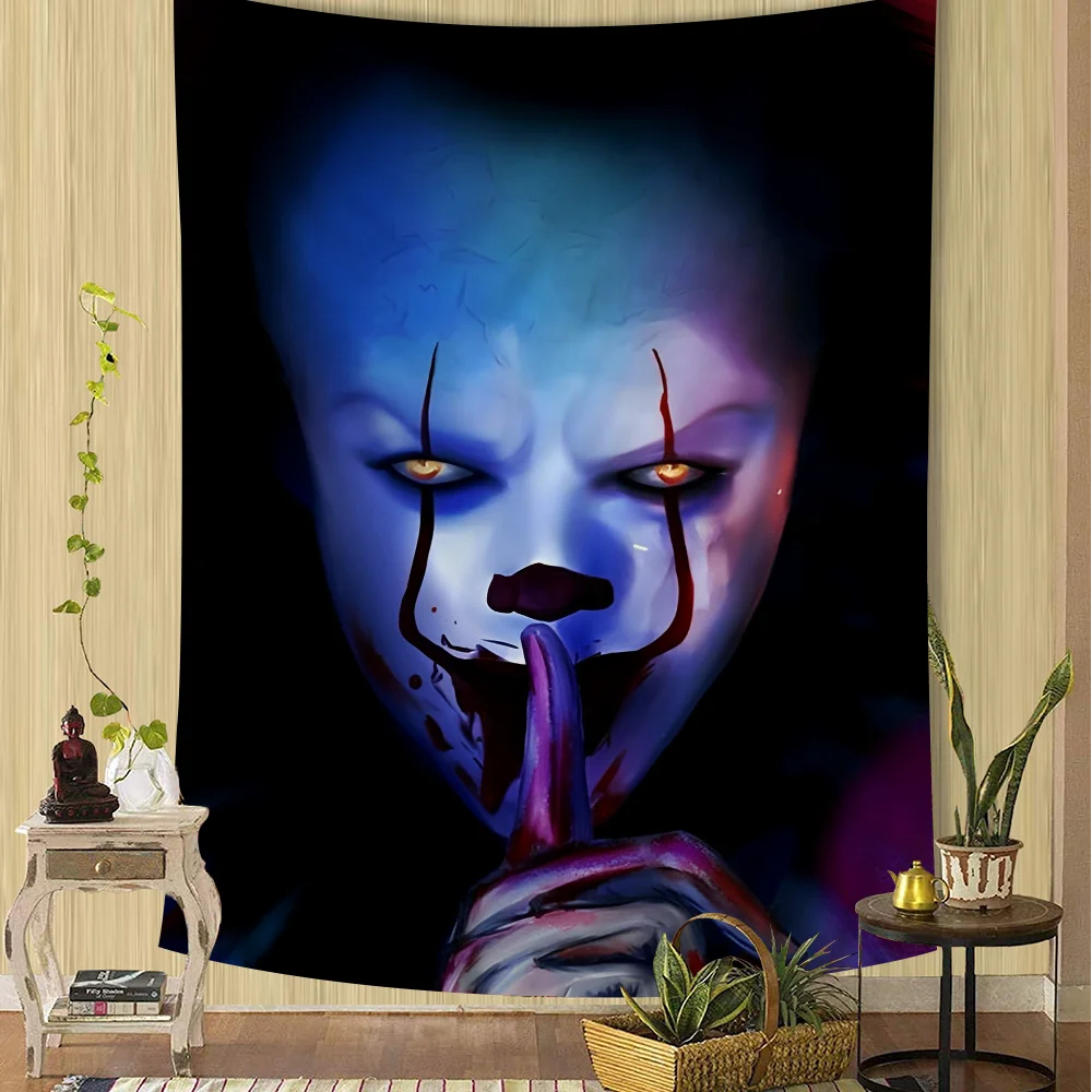 Hot Pennywise Clown Float It Horror Hanging Tapestry Cheap Wall Hanging Bohemian Wall Tapestries Mandala Wall Hanging Home Decor