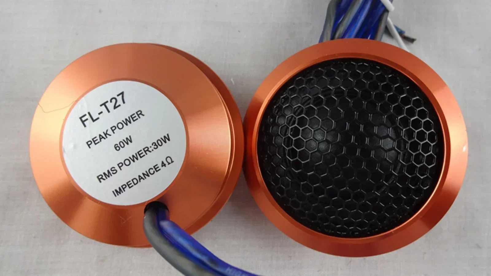 Car Audio 37MM Fever Level Car Wire Film Tweeter Tweeter Small Speaker with Capacitor A Pair of Modified General Purpose