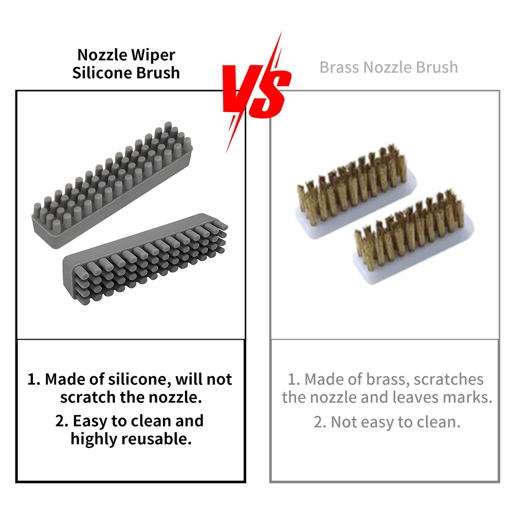 Nozzle Brush for Lab A1 Wiper Silicone Brush Hotbed Mounted Scrubbers for A1 Mini A2L Cleaning Tool 3D Printer Parts - view 6