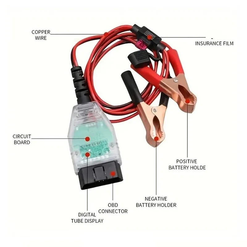 Digital Display Car OBD2 Battery Replace ECU Connector Battery Saver Auto ECU Memory Saver Automotive OBD 2 Emergency Electrical