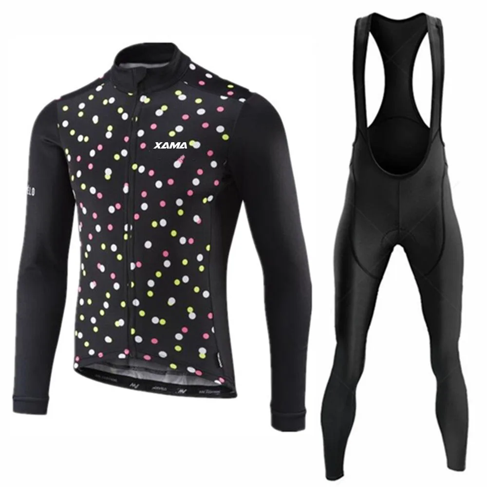 XAMA الخريف الدراجات جيرسي مجموعة طويلة الأكمام التجفيف السريع الدراجات الملابس الجبلية مايوه Ropa Ciclismo الطريق الدراجات الرياضية هلام #5