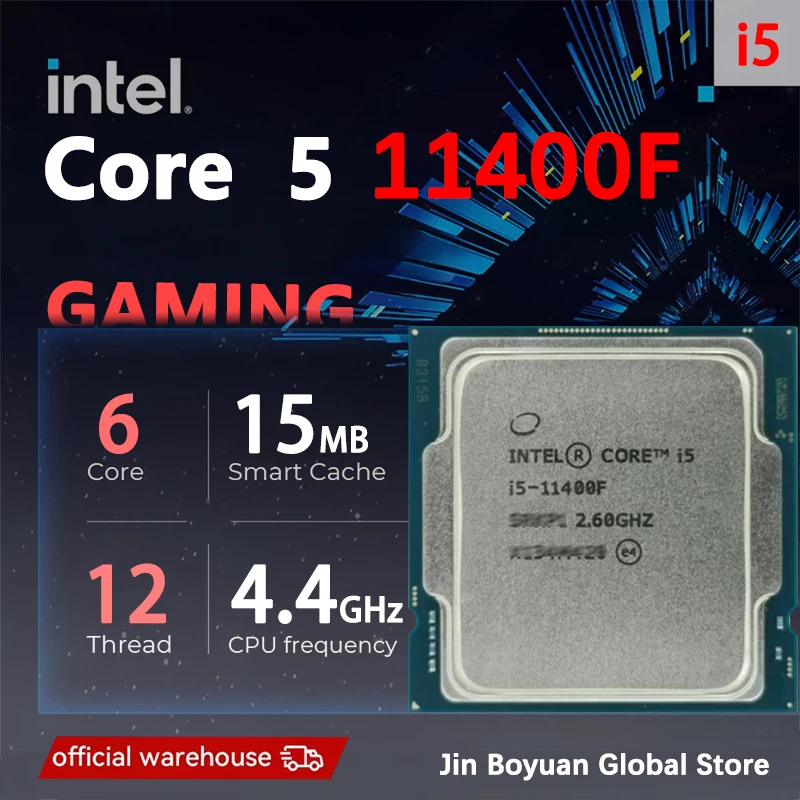 إنتل كور i5-11400F جديد i5 11400F 2.6 جيجا هرتز L3 = 12 متر 65 واط LGA 1200 ولكن بدون مروحة #1