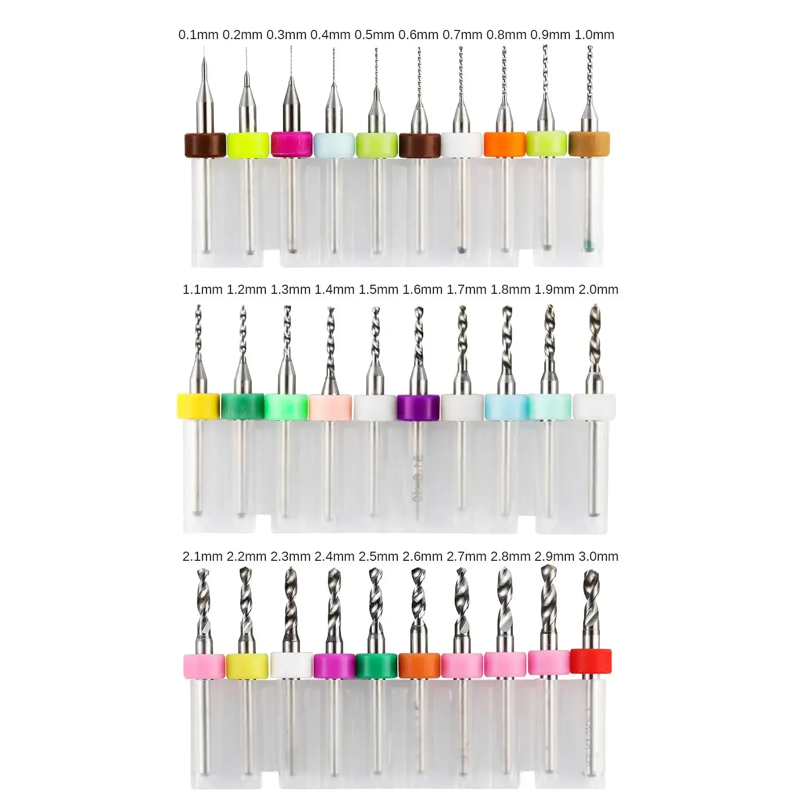 Printplaat Boor Bits 10 Stuks 0.1-3.0Mm Printplaat Boor Carbide Micro Boor Bits Cnc Pcb Twist Dril Cnc Boorbit Set