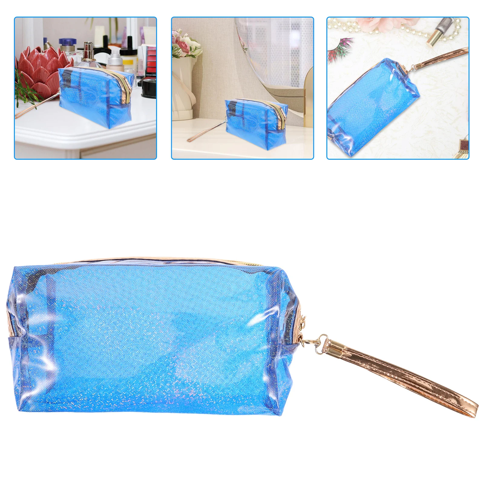 

1 pc Travel Portable Waterproof Makeup Bag Storage Case For Women Durable Alloy Zipper Travel Organizer Bag