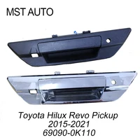 Manija de puerta trasera con orificios para llaves de cámara, color negro o cromado, 69090-0K110, para Toyota Hilux Revo 2015-2021 690900 K120