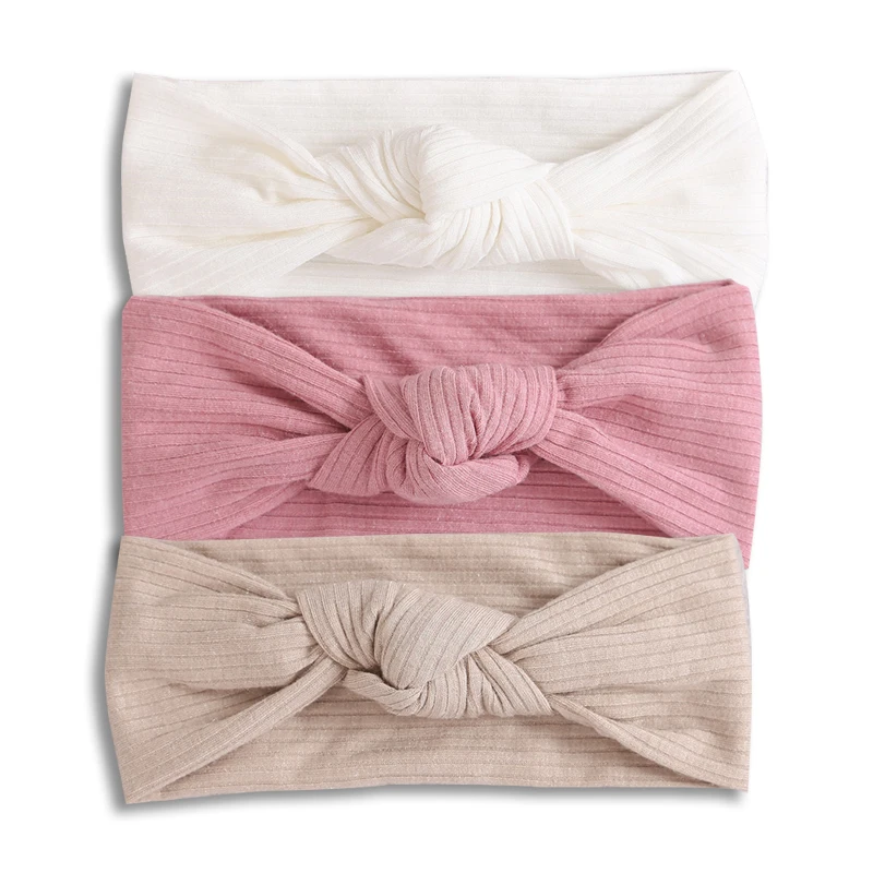 New Baby Headbands Knit Bow Elastic Soft Newborn Headbands for Children Turban Infant Kids Headband Baby Girls Hair Accessories