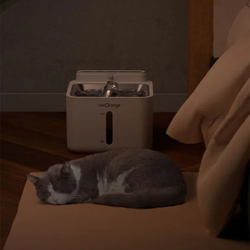 

Cat Water Dispenser Unplugged Pet Wireless Automatic Thermostatic Heating Water Dispenser Dog Feeder Small Animal Bowl