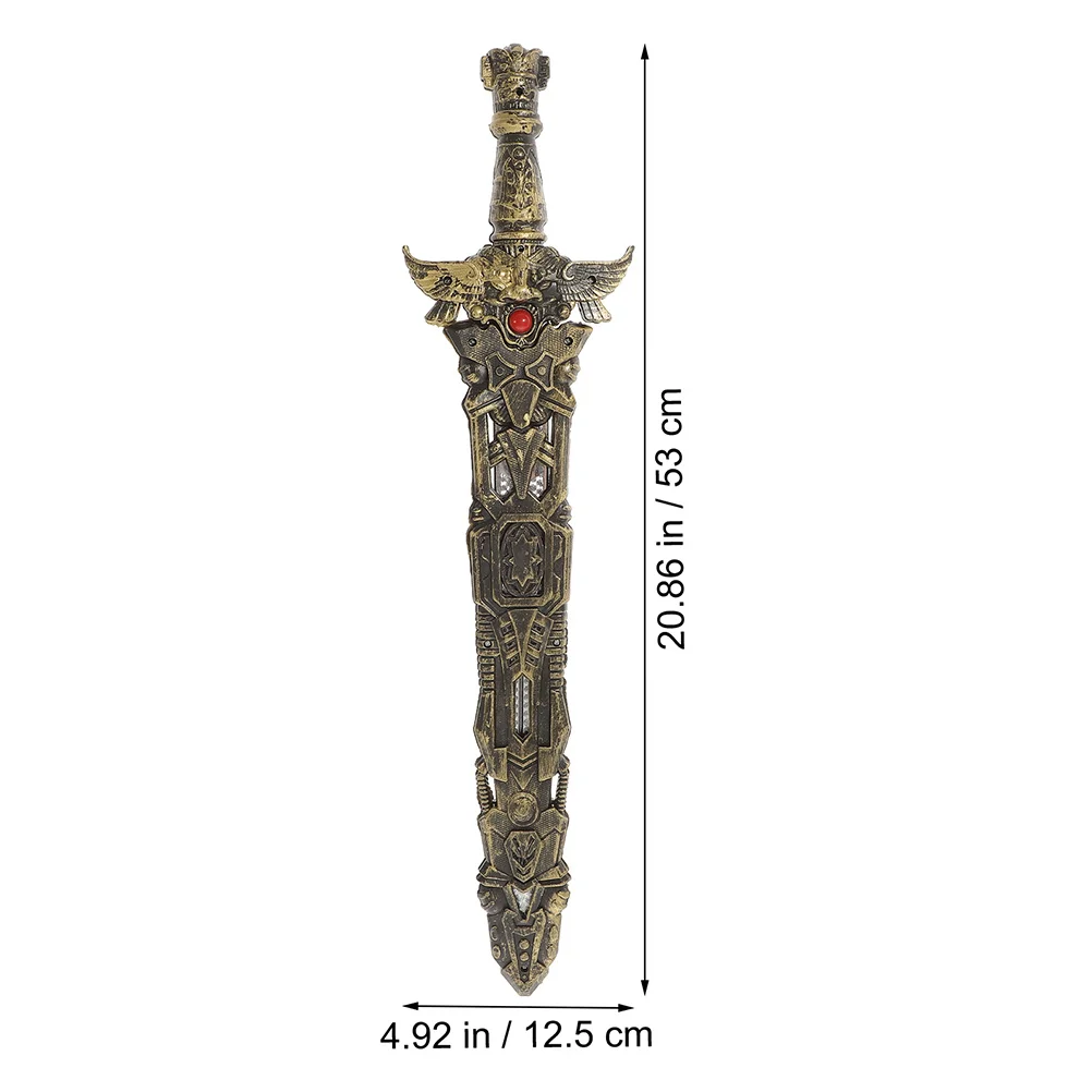 Espada de plástico para niños, espada de juego ligera y duradera, accesorio de Cosplay portátil, espada japonesa, accesorio de reunión de juegos de fiesta, 2 uds.