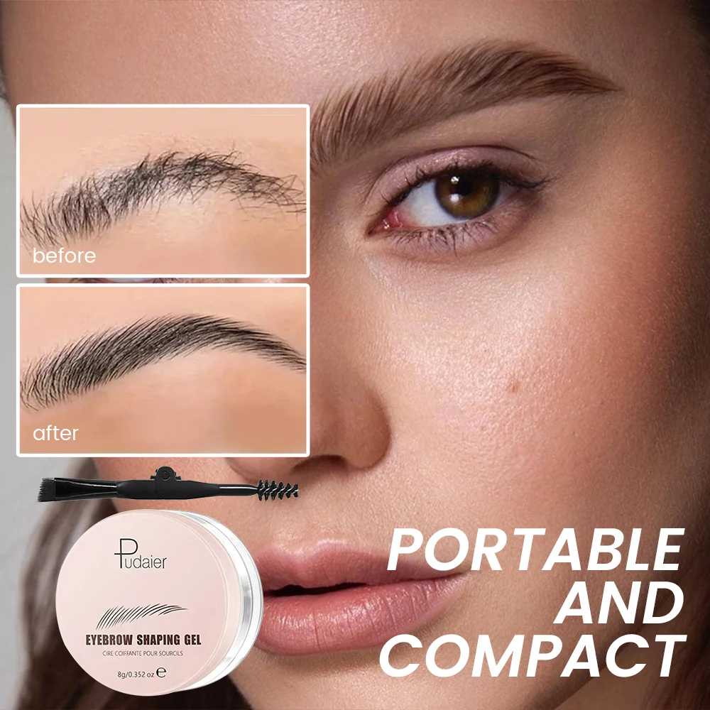 Pudaier sobrancelha moldar gel sobrancelha moldar creme de longa duração tridimensional moldar sobrancelha creme sobrancelha gel