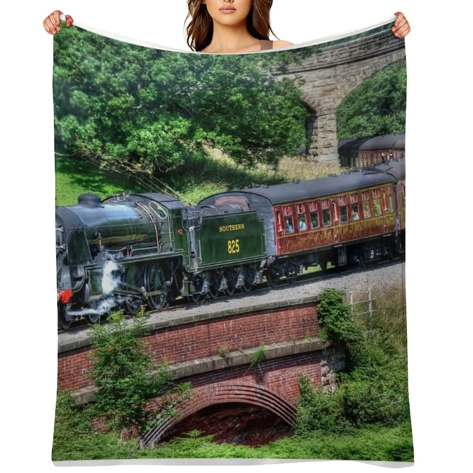 

Southern 825 Locomotive Throw Blanket blankets and throws Designers Baby Fashion Sofas Blankets