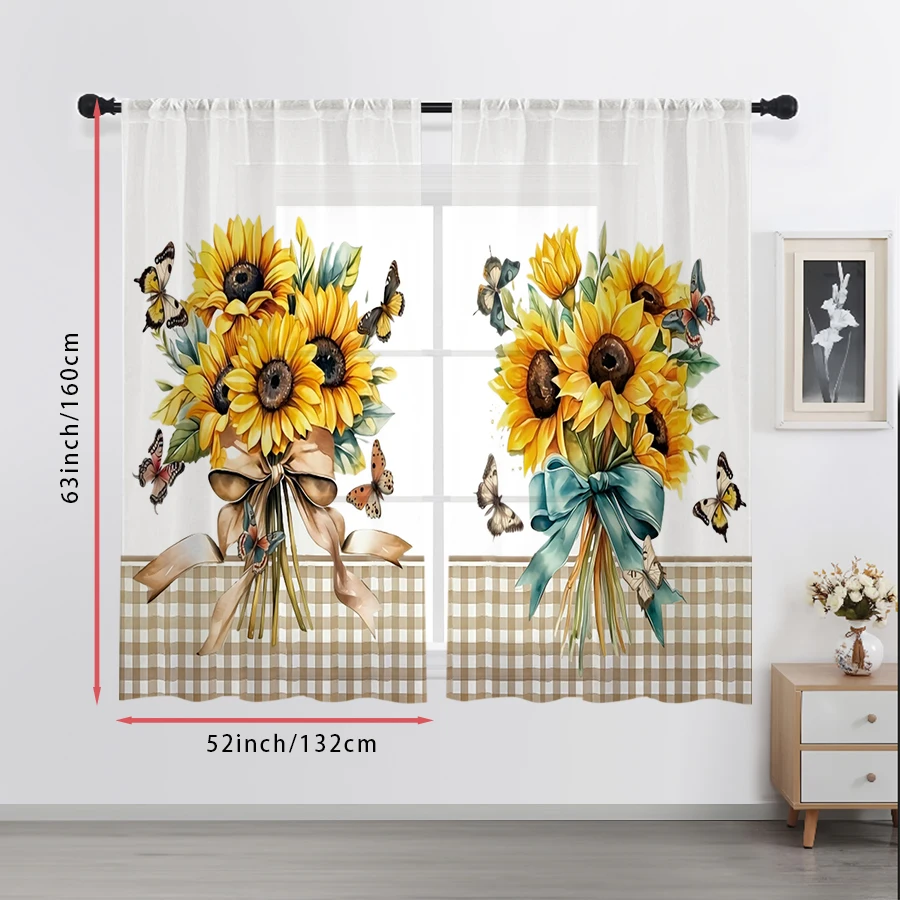 2PCS Cortina Transparente com - Home Office Minimalist avaliação e preço