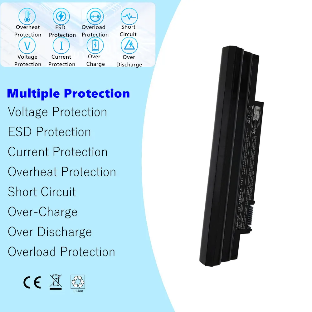 vhbw batteria compatibile con Acer Aspire One 522-BZ465, 522-BZ824, AOD255-1134, AO522, 522-BZ897, 722 notebook (4400mAh, 11,1V, Li-Ion vhbw batteria compatibile con Acer Aspire One 522-BZ465, 522-BZ824, AOD255-1134, AO522, 522-BZ897, 722 notebook (4400mAh, 11,1V, Li-Ion