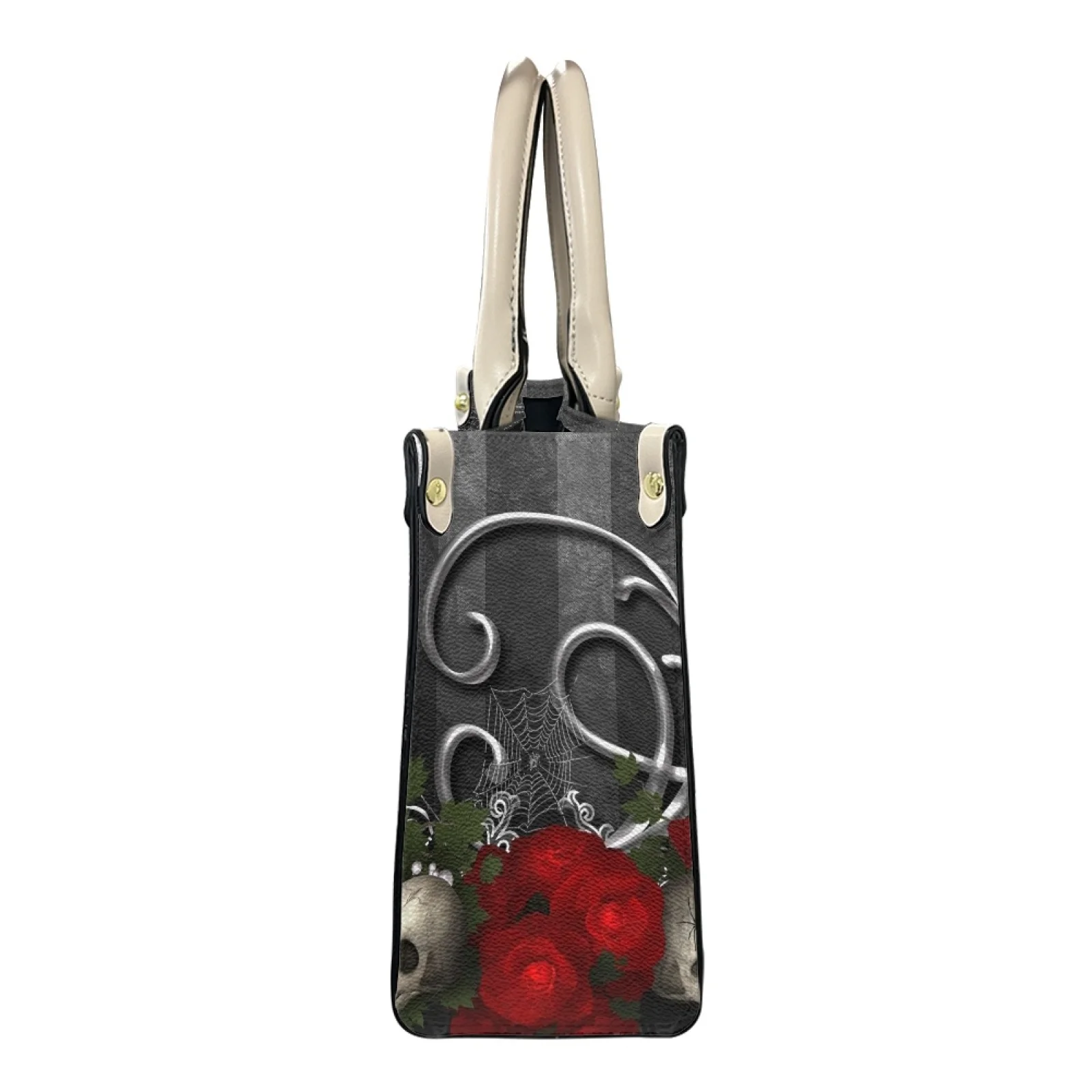 Belidome Sugar Skull Rose Design Luxury Purses and Handbags for Women's Top Handle Satchel Shoulder Bags Messenger Tote Bag