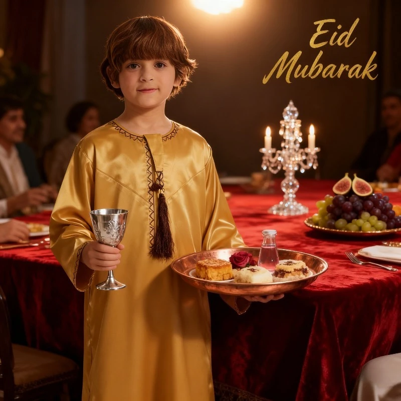 

Детский исламский мусульман Джубба Тобе Кафтан Халат Арабский Дубай Катар Абая Халат с кисточками Ид Аль Фитр Платье