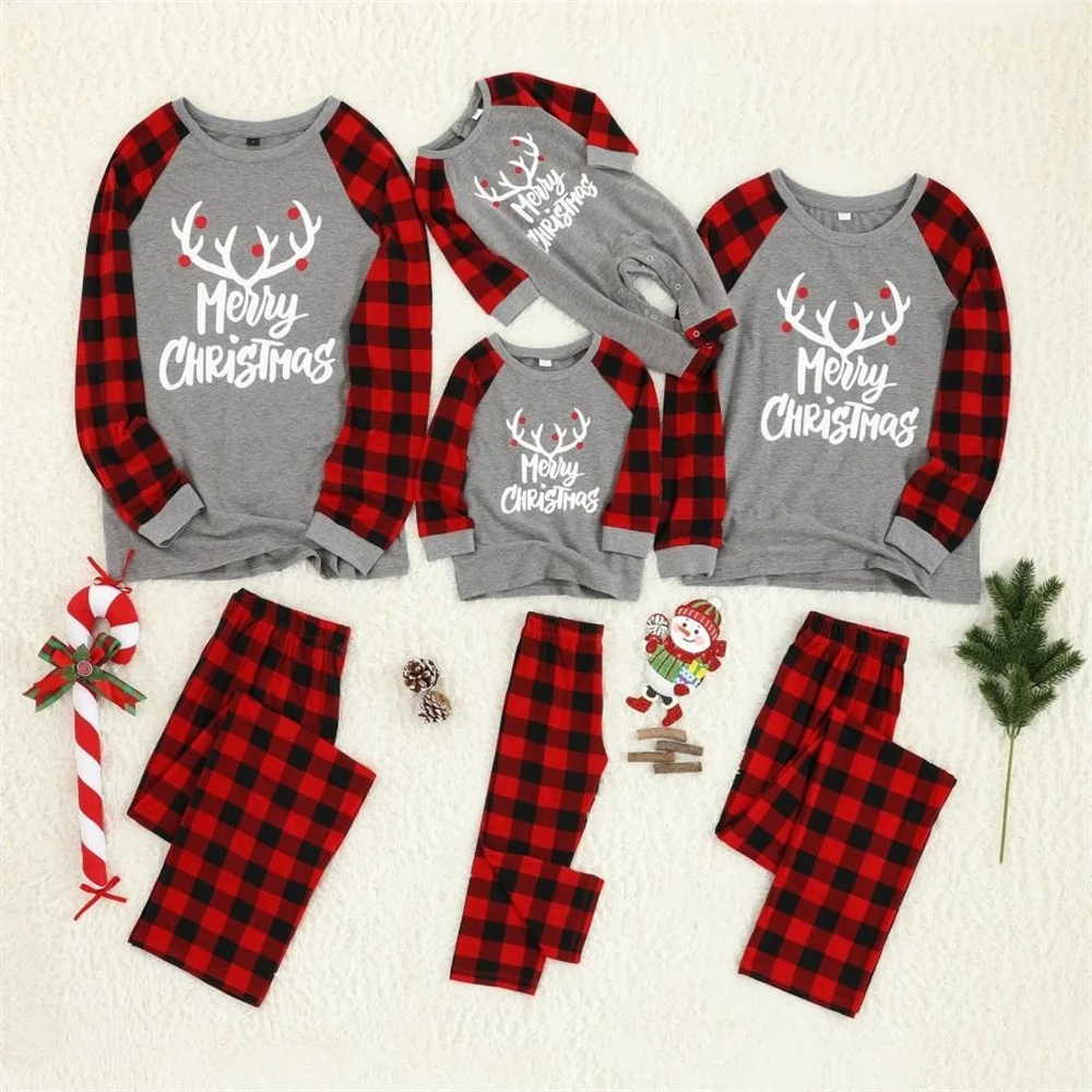 Cute Family Matching Pyjamas Set Festive-Themed Comfortable Soft Adult Matching Xmas Nightwear For Christmas Party New 2024 2025