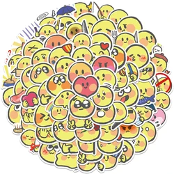 80pcs Cute Smiling Yellow Faces Cartoon Graffiti Sticker Kawaii Creative Funny Stickers Laptop Diy Car Pvc Decal Decor Stickers