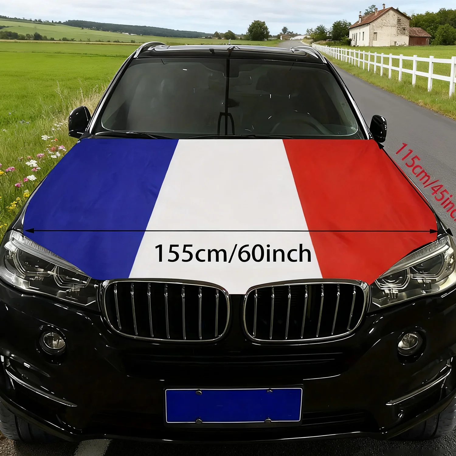 غطاء غطاء غطاء السيارة الفرنسي الوطني (راية غطاء العلم الإسباني)، علم سيارة فرنسا الوطني، غطاء غطاء مرآة السيارة، ملحقات الديكور #3