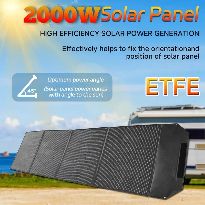 

500W-2000W Portable Solar Panel 12V Foldable Solar Power Generator for Outdoor /Home /Phone Charging Emergency Power Supply