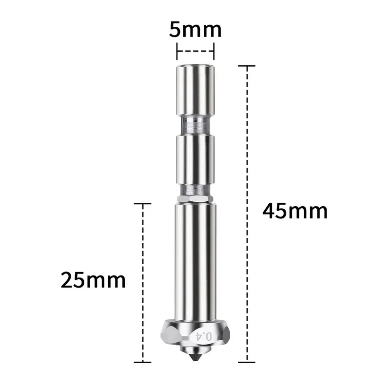 ل Anycubic Kobra 3 Max Hotend 0.4 0.6 0.8 مللي متر كومبو سريع التبديل فوهة فولاذية صلبة متكاملة #3