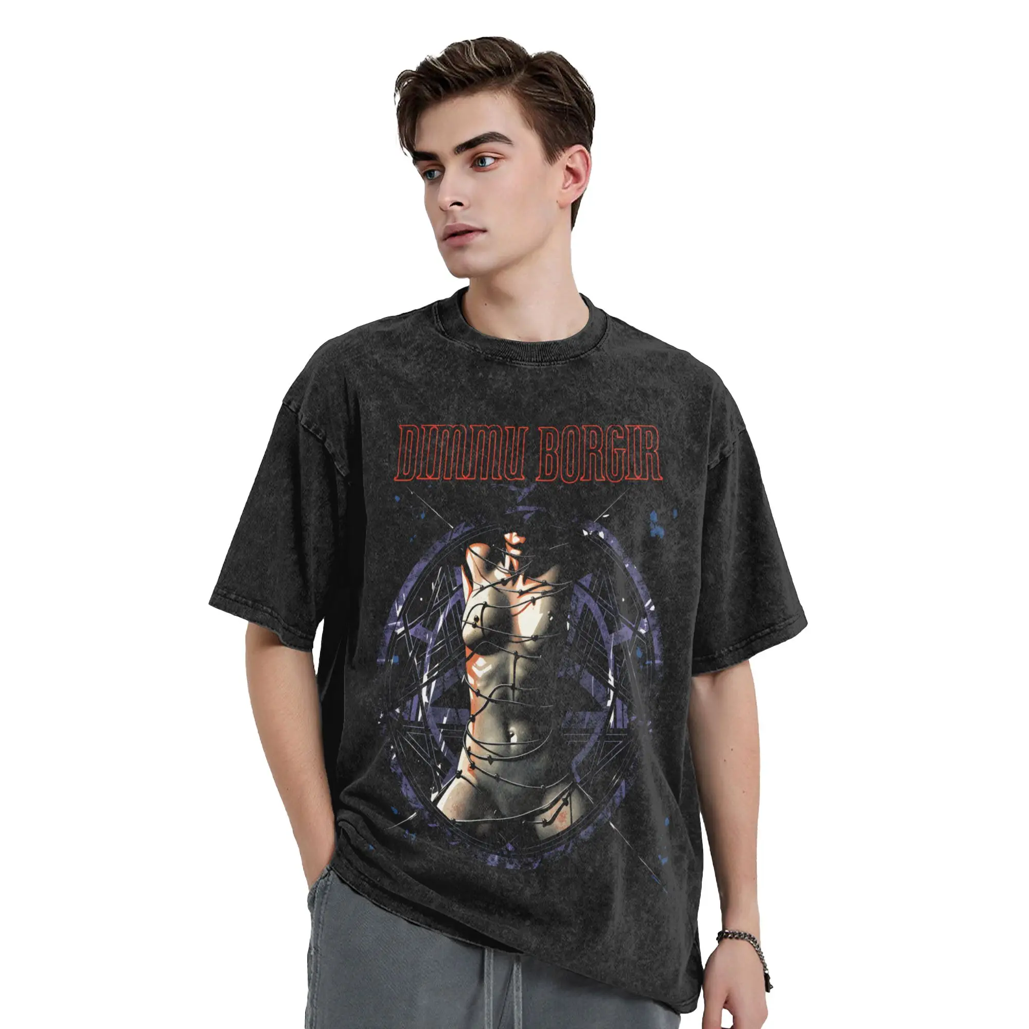 Dimmu Borgir Band T Shirt Summer  Y2K Fun T Shirts Cotton Trending Tee Shirt For Mens Short Sleeve Loose Tops