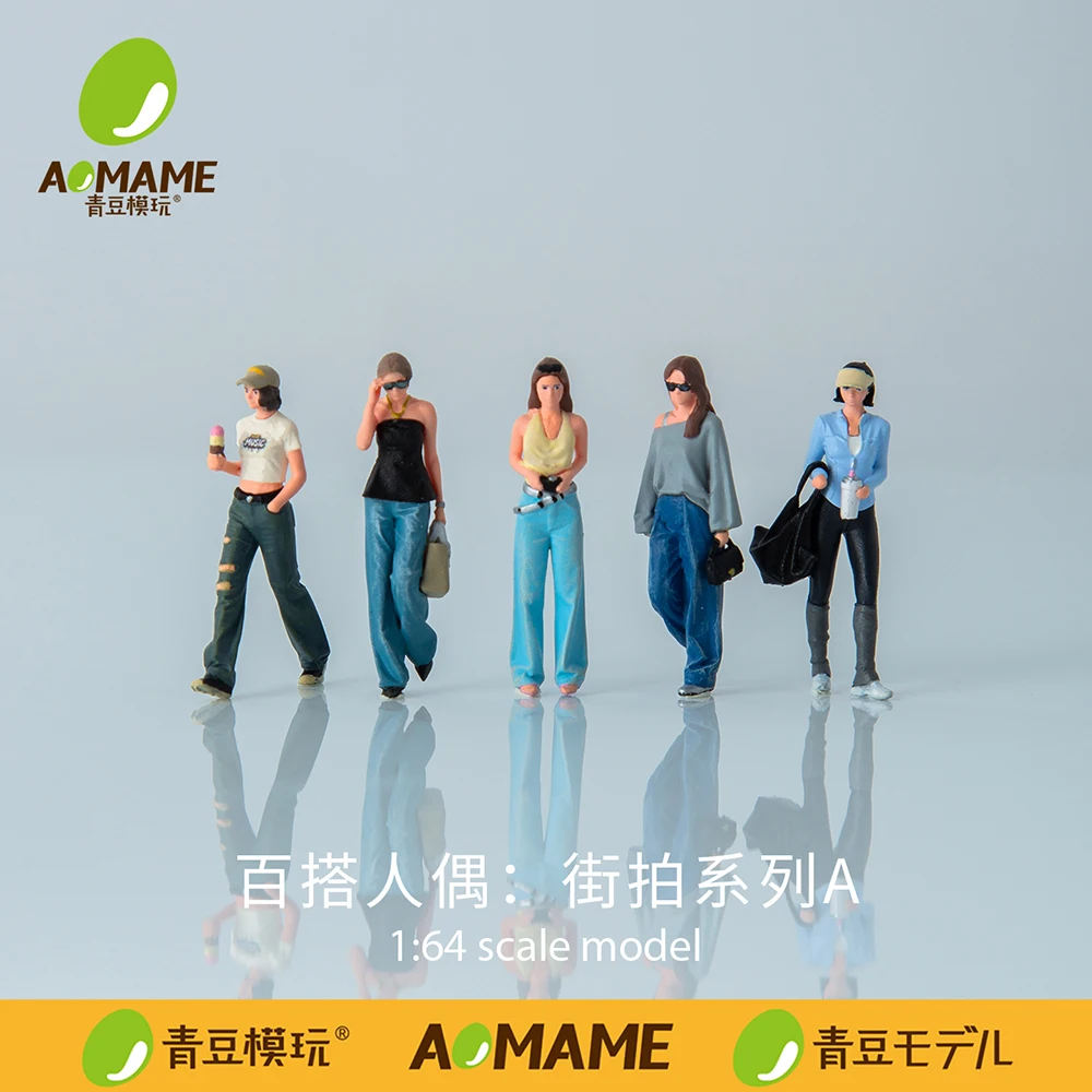 

Kicarmod 1/64 Street Photography Girl Doll High Precision 3D Printed Resin Miniature Scene for Car Model Diorama Collectible