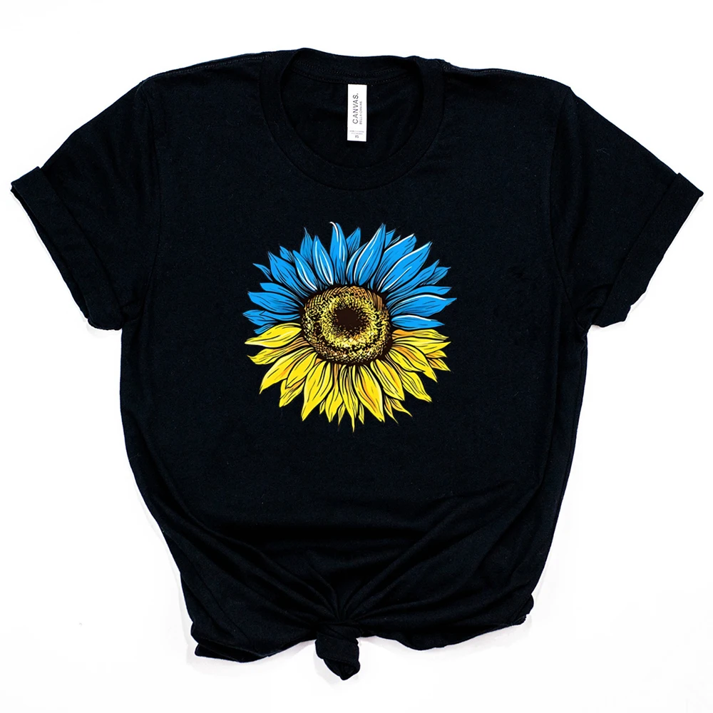 Ukraine Shirt Sunflower Ukraine T-shirt Women Sunflower Graphic Tee Ukraine Flag Colour Shirts Unisex Vintage Short Sleeve Tees