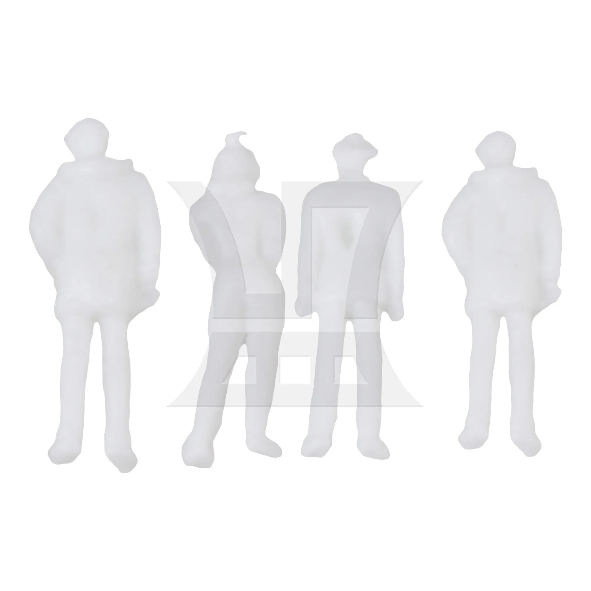 500 Pcs Unpainted Figures 1:100 Scale for Architectural Model Men Women