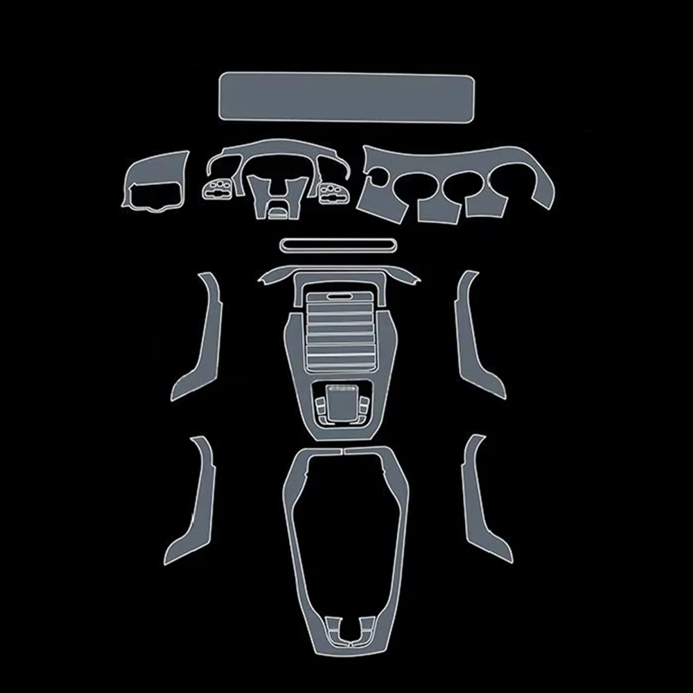 For Mercedes-Benz CLA 35/45 AMG 20-22 C118 Car Interior Center Console Transparent TPU Protective Film Anti-scratch Repair Film