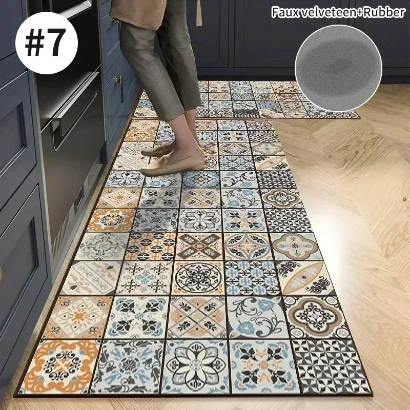 Kitchen Carpet Anti-slip Floor Mat Soft Diatom Mud Absorbent Foot Mats Home Decoration Long Rug Vintage 주방 카펫 Alfombra De Cocina