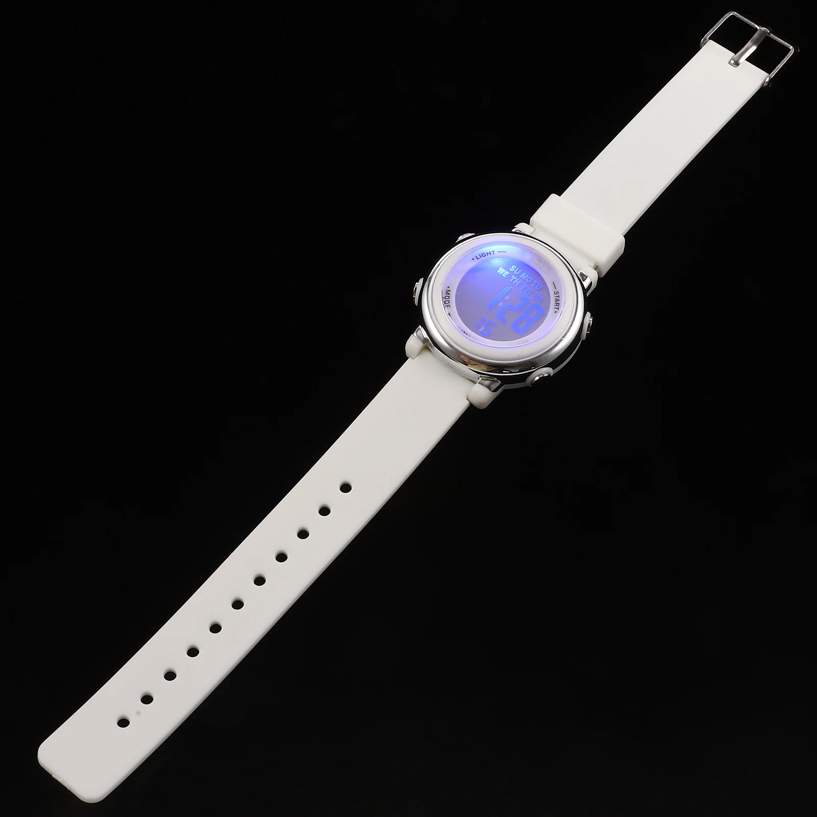 Waterproof Digital Watch Electronic Wristwatch Adjustable Comfortable Night Light Alarm for Students