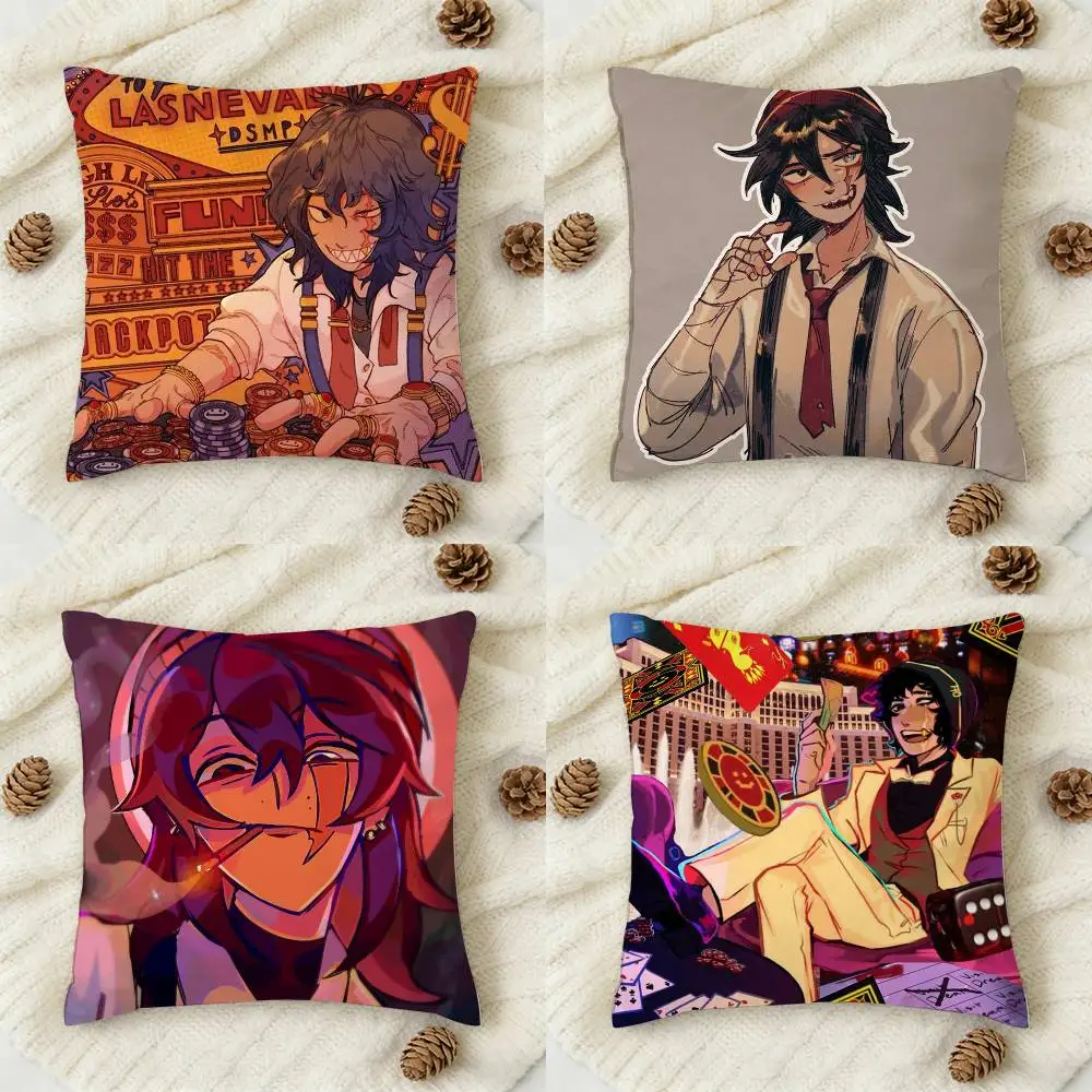 

Game DSMP QSMP Quackity Double-sided Printed Square Decorative Cushion Cover for Sofa Living Room Home Decor