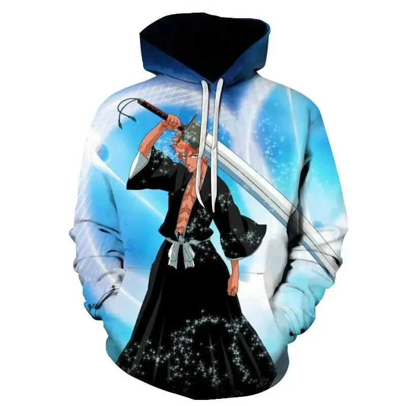 Men/Women Casual Streetwear Pullover Hip Hop Hoodie Unisex Fashion Tops Anime Style Hoodies Bleach 3D Printed Hooded Sweatshirt