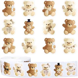 100-500pcs Cartoon Bear Animals Stickers Reward Stickers Decoration Gift Box Crafts Sticker Label Stationery