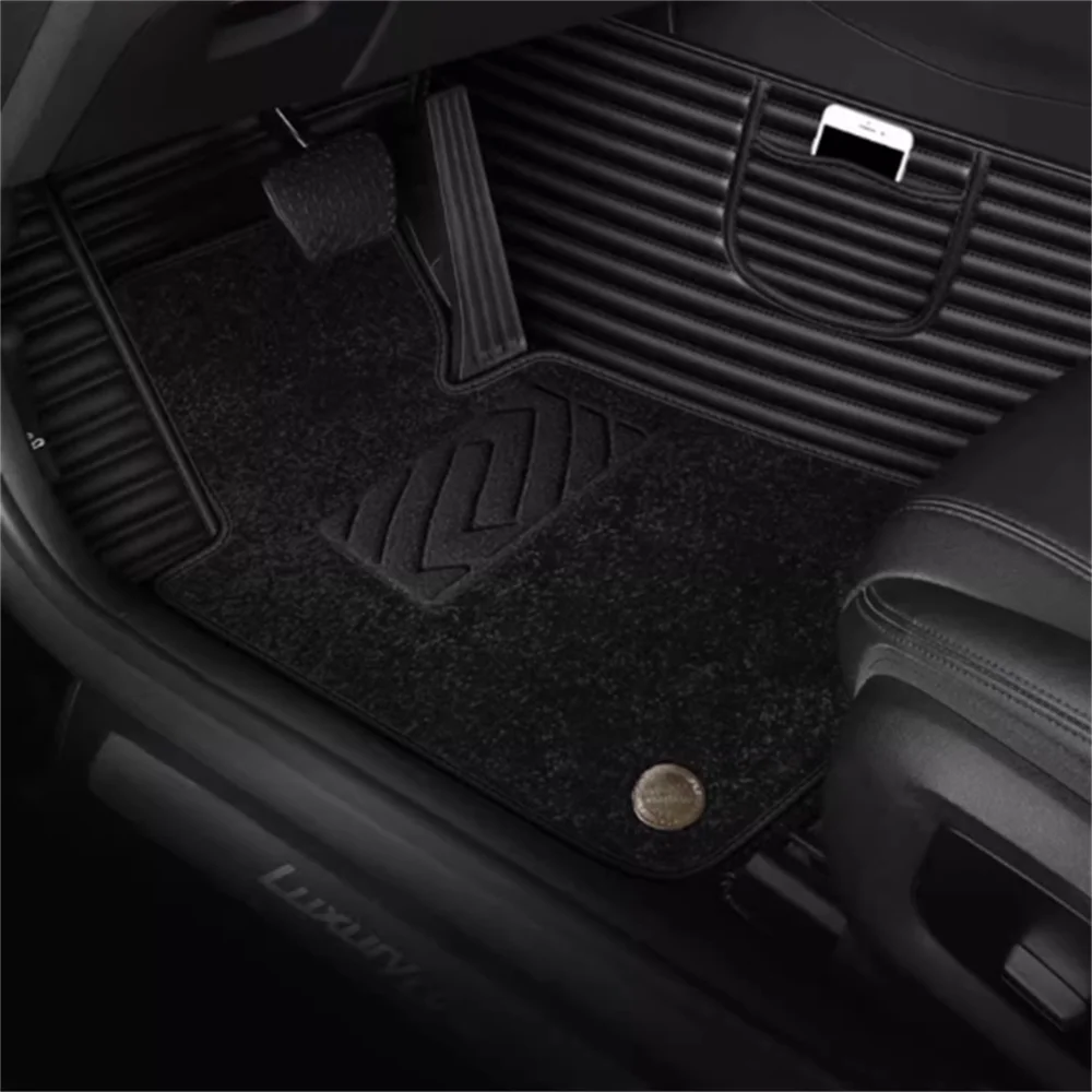 الحصير سيارة مخصصة 5D لكاديلاك XT5 2016-2023 سنة السيارات السجاد طبقة مزدوجة القدم Coche بطانات الأرضية بطانية